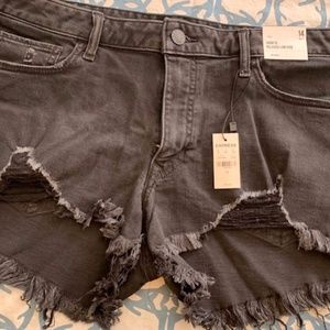 Express Size 14 Denim Low Rise Black Shorts